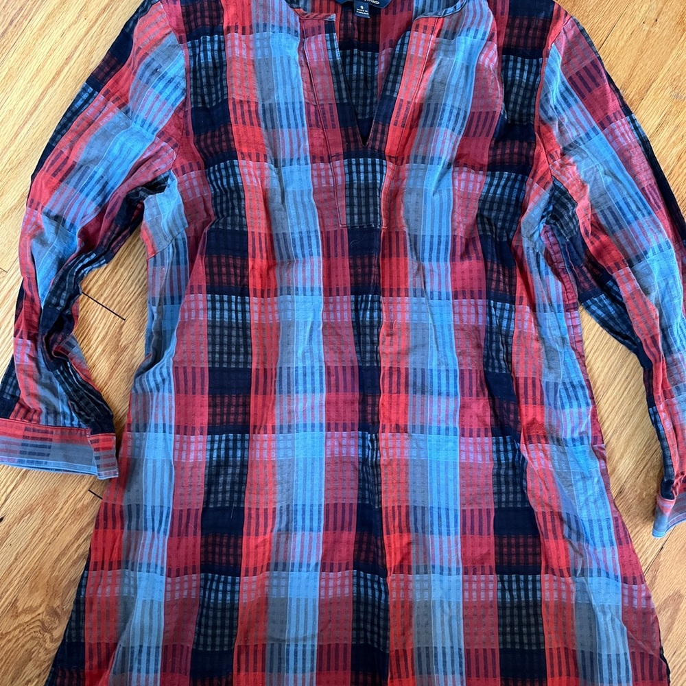 Brooks Brothers Red and Blue Plaid Tunic